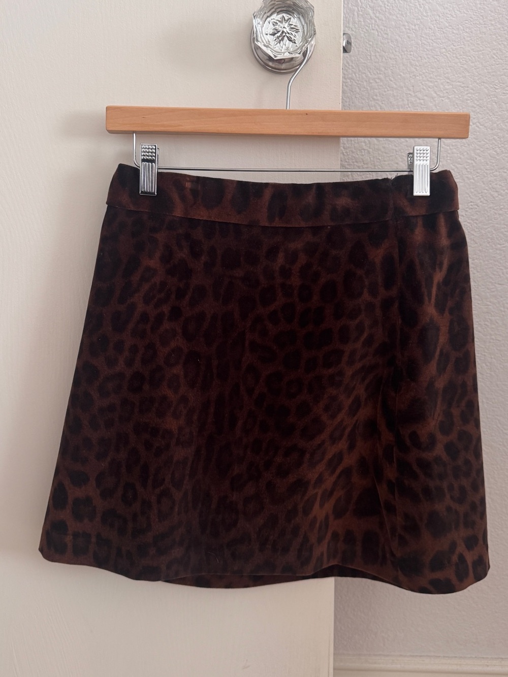 Zara Brown Leopard Cheetah -Print A-Line Fall Skirt
